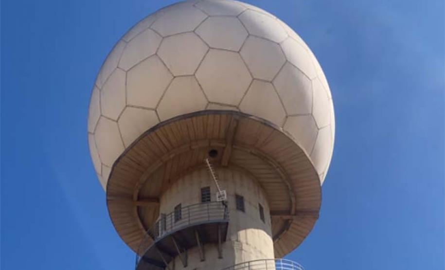 Foto de radar meteorológico do Simepar