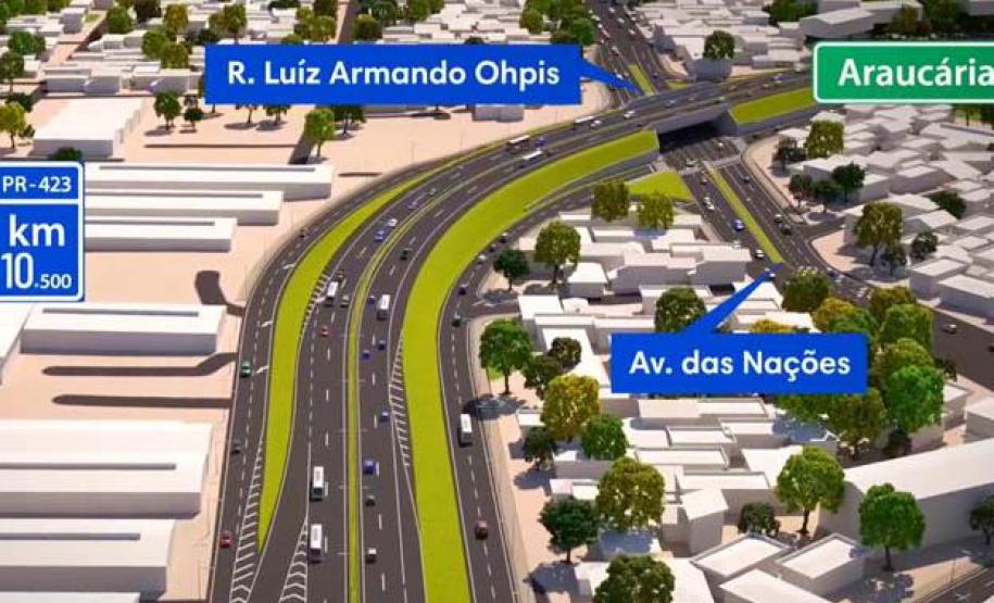 Foto do projeto de duplicação de rodovia