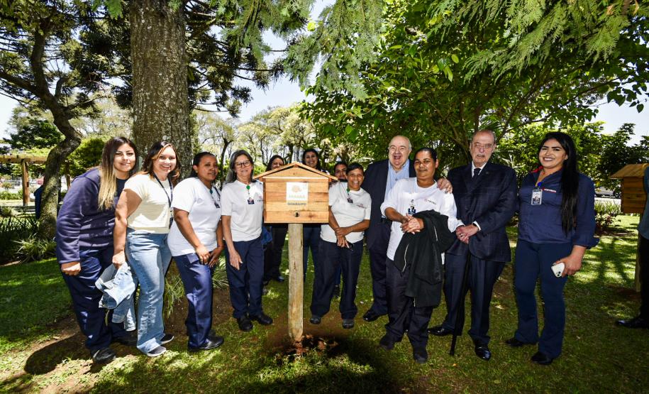 Palácio da Justiça ganha mais um jardim de mel do Poliniza Paraná