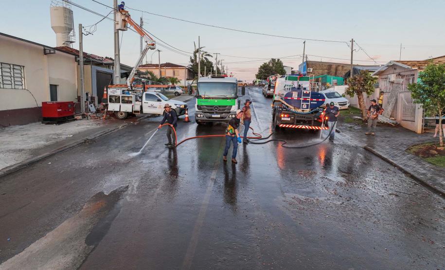 Foto de ação de limpeza em Rio Bonito do Iguaçu