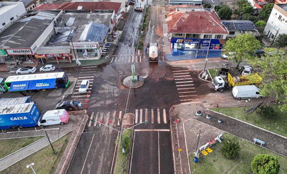 Foto de ação de limpeza em Rio Bonito do Iguaçu