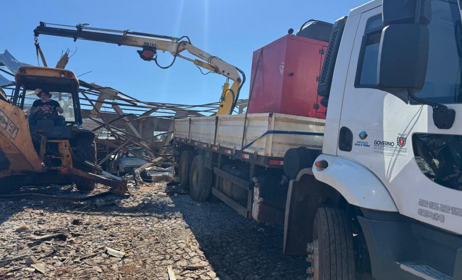 Foto de remoção de entulho em Rio Bonito do Iguaçu