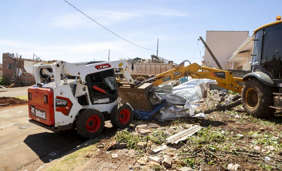 IAT define pontos para destinação dos resíduos gerados pelo tornado em Rio Bonito do Iguaçu