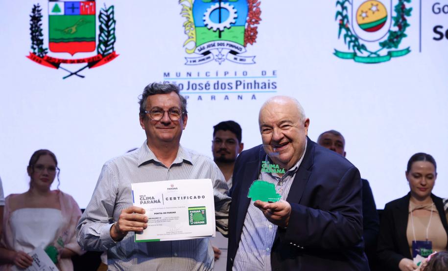 Com recorde, Estado premia 308 organizações e municípios com o Selo Clima Paraná