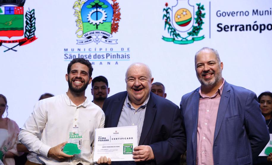 Com recorde, Estado premia 308 organizações e municípios com o Selo Clima Paraná