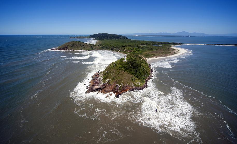 Foto aérea da Ilha do Mel