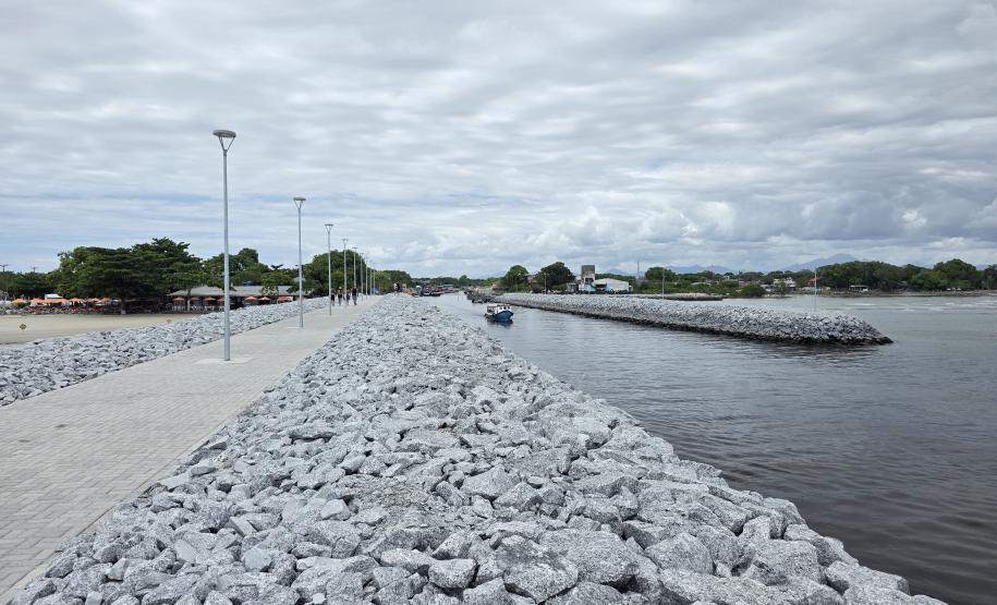 Obra do molhe de Pontal do Paraná alcança 99% e será finalizada nos próximos dias