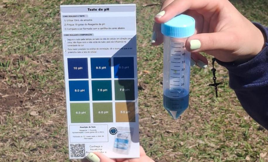 Foto de ação educativa sobre a água