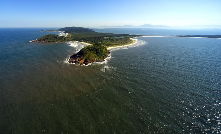 Foto aérea da Ilha do Mel