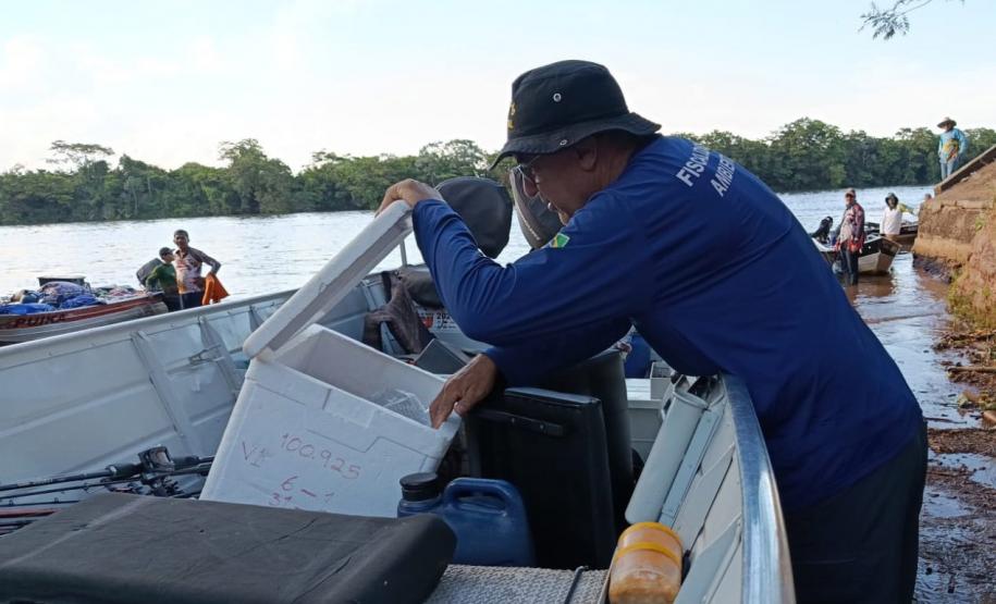 Foto de operação de fiscalização do IAT
