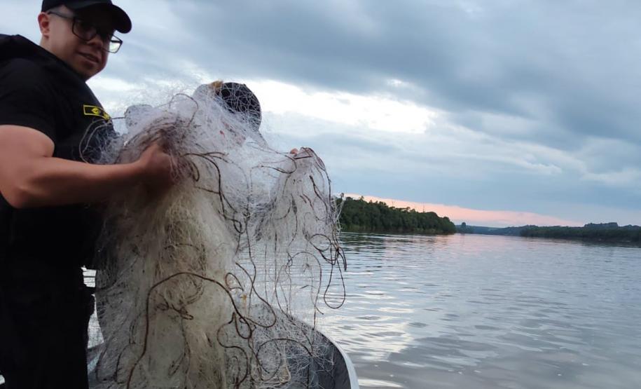 Foto de operação de fiscalização da Piracema do IAT