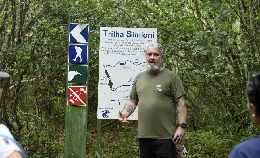 Foto de visitantes no Parque Estadual Rio da Onça