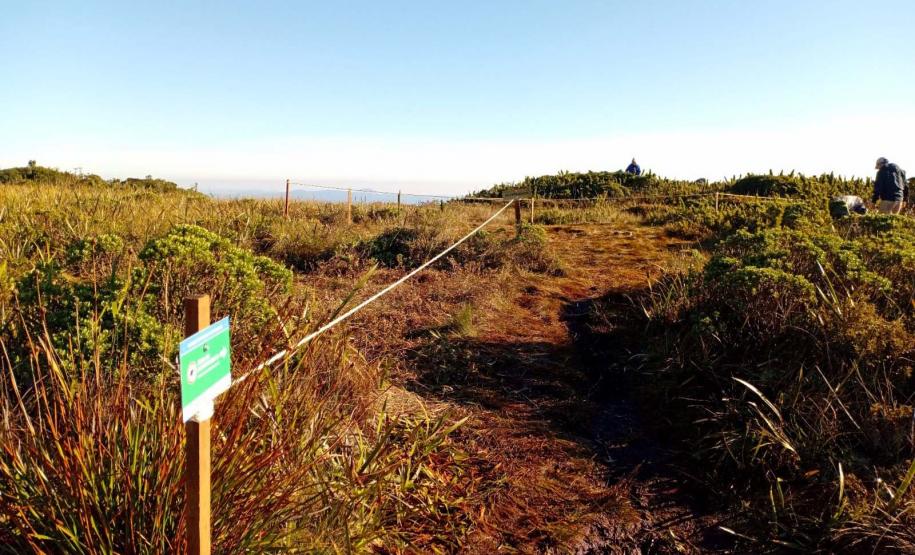 Foto de áreas cercadas do Parque Pico Paraná