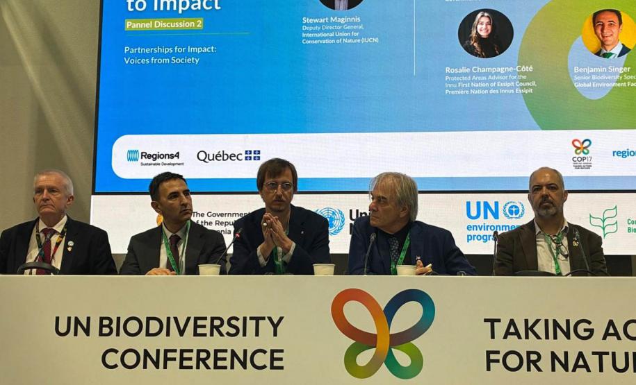 Foto de autoridades estaduais em apresentação