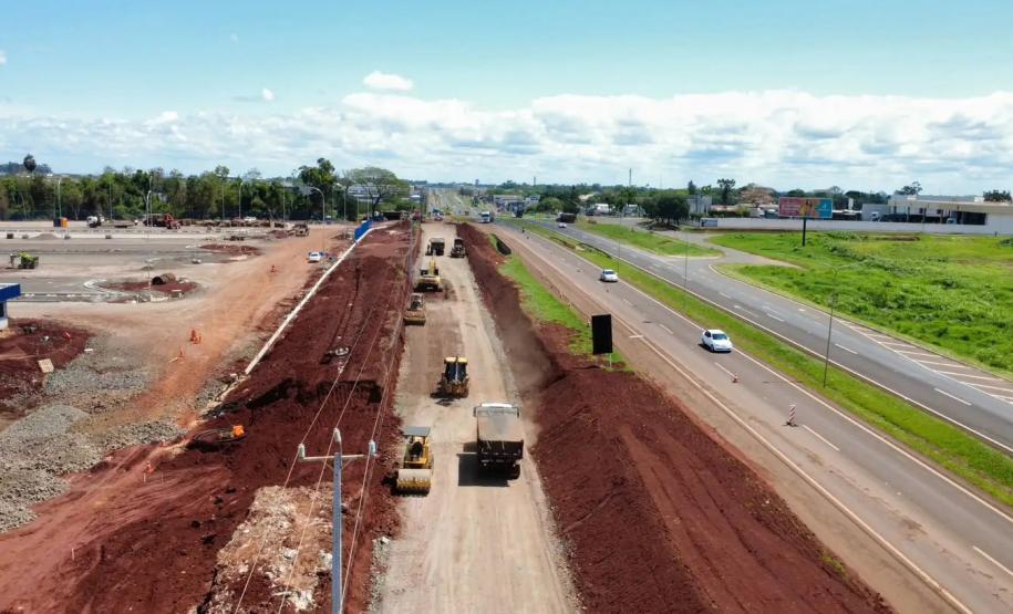 Foto de obras do Porto Seco de Foz do Iguaçu