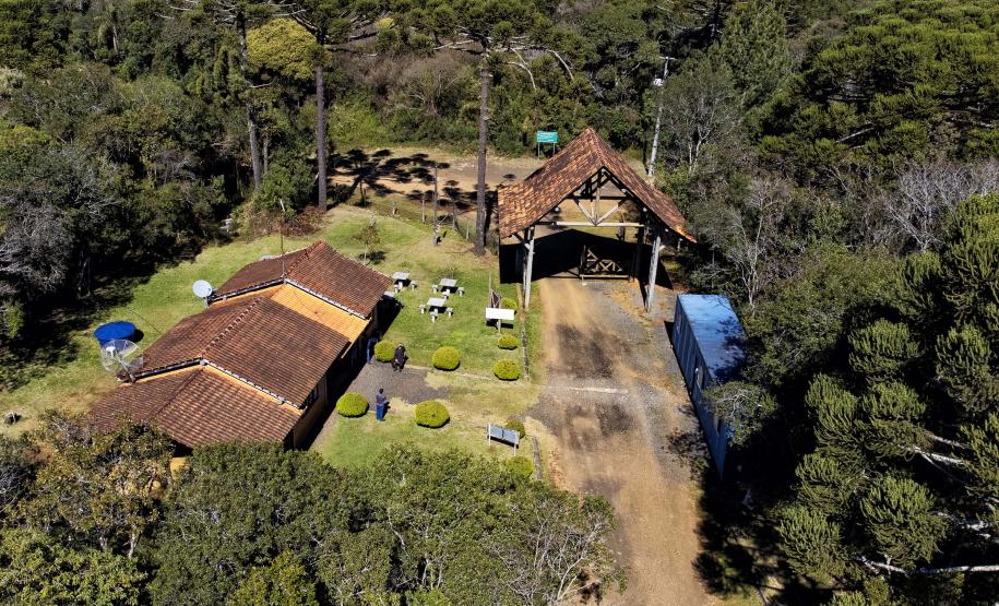 Foto aérea de parque estadual paranaense