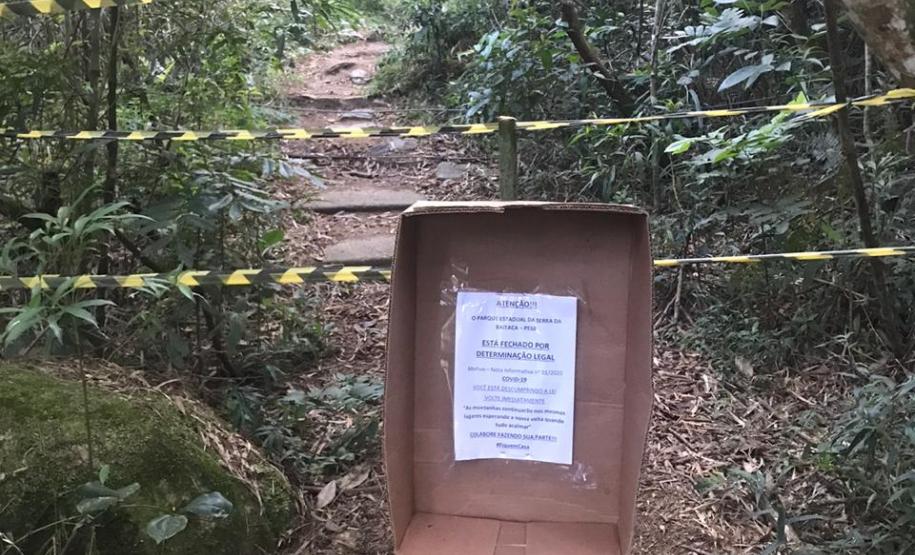 Parques do Estado continuam fechados para visitação