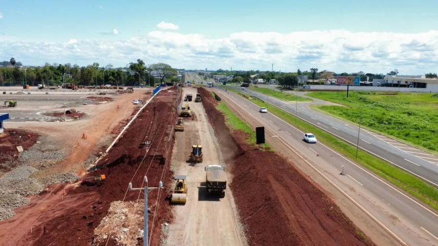 Foto de obras do Porto Seco de Foz do Iguaçu